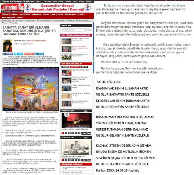 Sanatta Sanat Eri Olmanın Sanatsal Dokunuşuyla Şeker Bayramlarımız Olsun